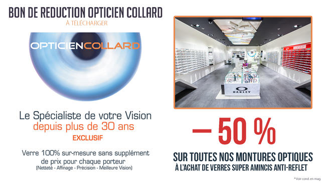 50% optiques amincis anti reflet